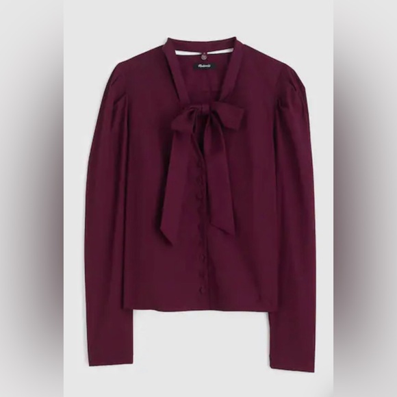 Madewell| V-Neck Button-Front Top - Picture 3 of 6